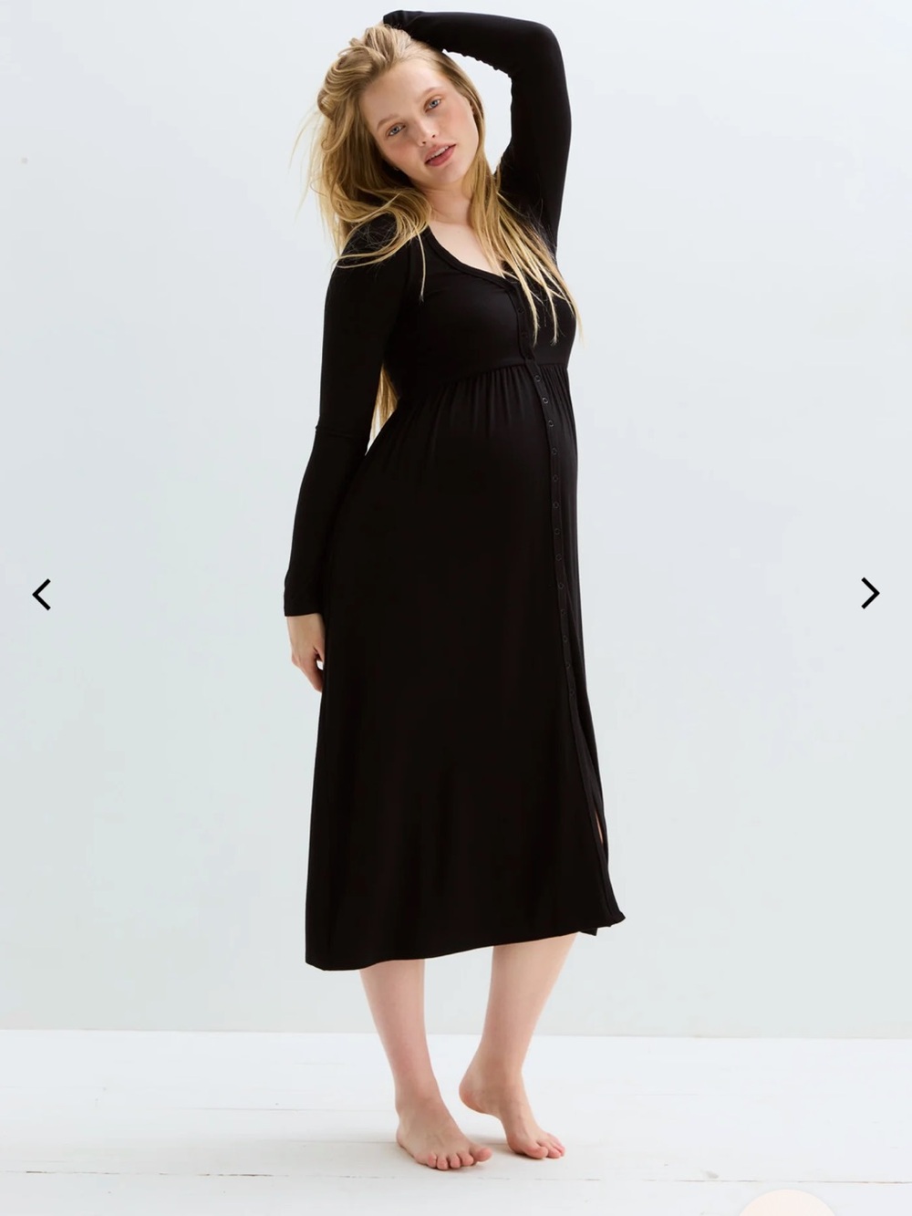 Hatch the softest rib nursing dress
